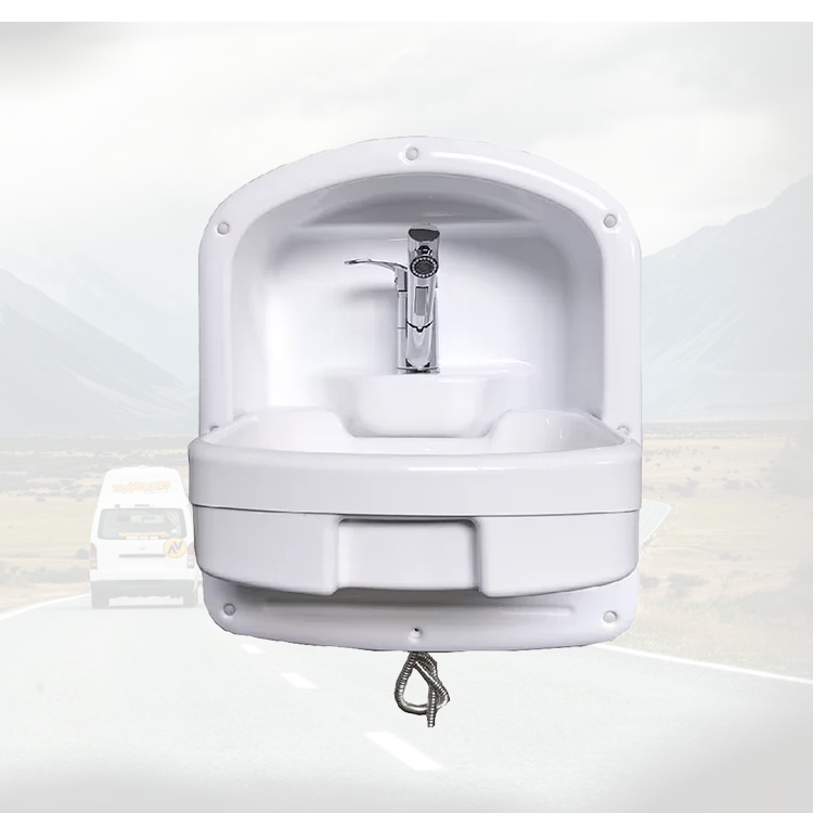2025 Popular RV Wash Basin High Quality Caravan Bathroom Sink Built-in Folding Motor Home Sink For Wholesale