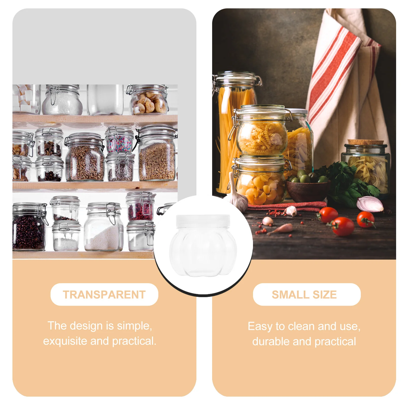 

12pcs Transparent Pumpkin Candy Jars Storage Containers For Wedding Snacks Mini Treat Holders Gift Jar Candy Organizer