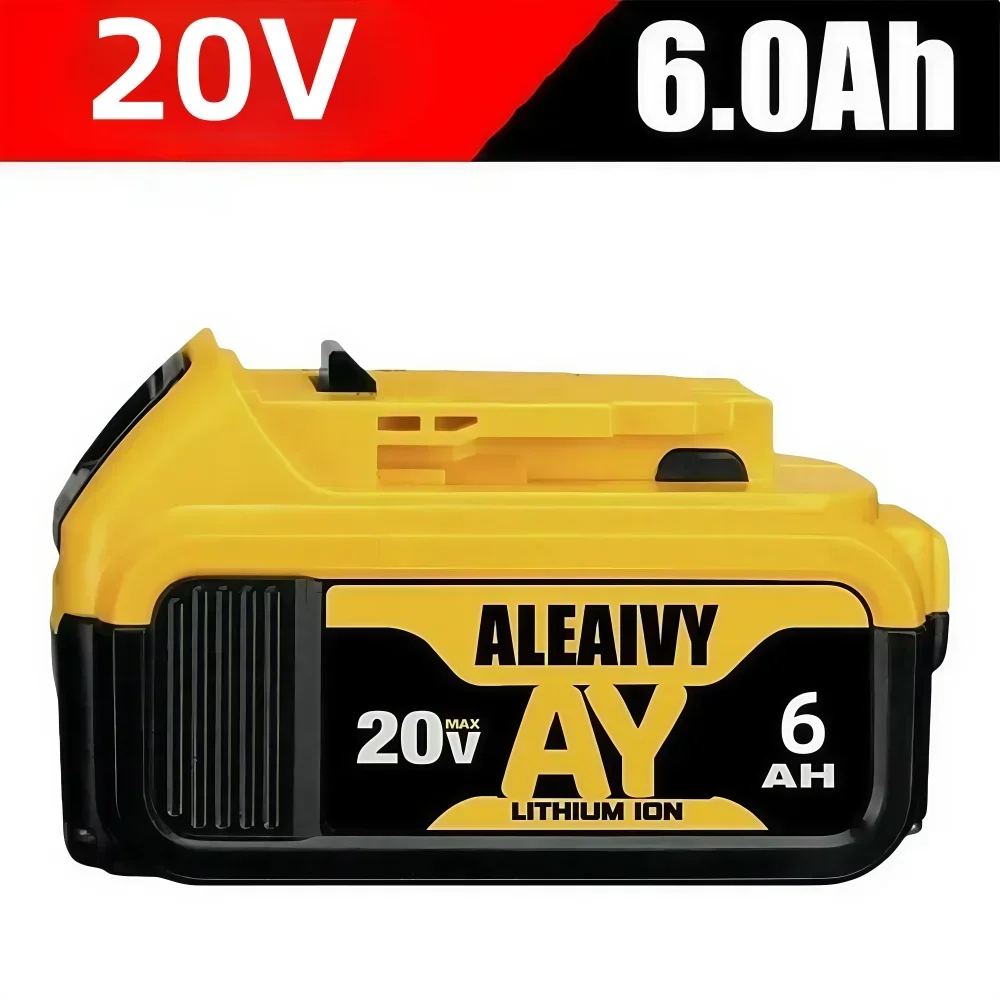 

20V 6.0Ah Replacement Li-ion Battery for DeWalt 18V DCB184 DCB200 DCB182 DCB180 DCB181 L50Power Tool Battery 20 Volt MAX .