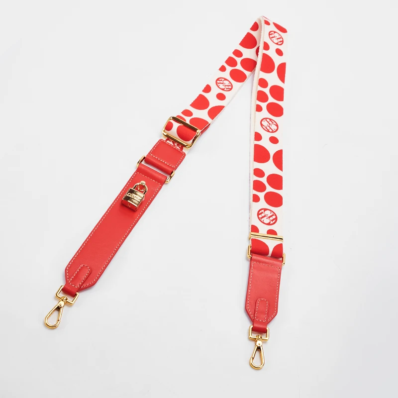 Shoulder Strap Accessories with Letter Printing, Fashionable and Multi-color Options Dot Pattern Design Bag,