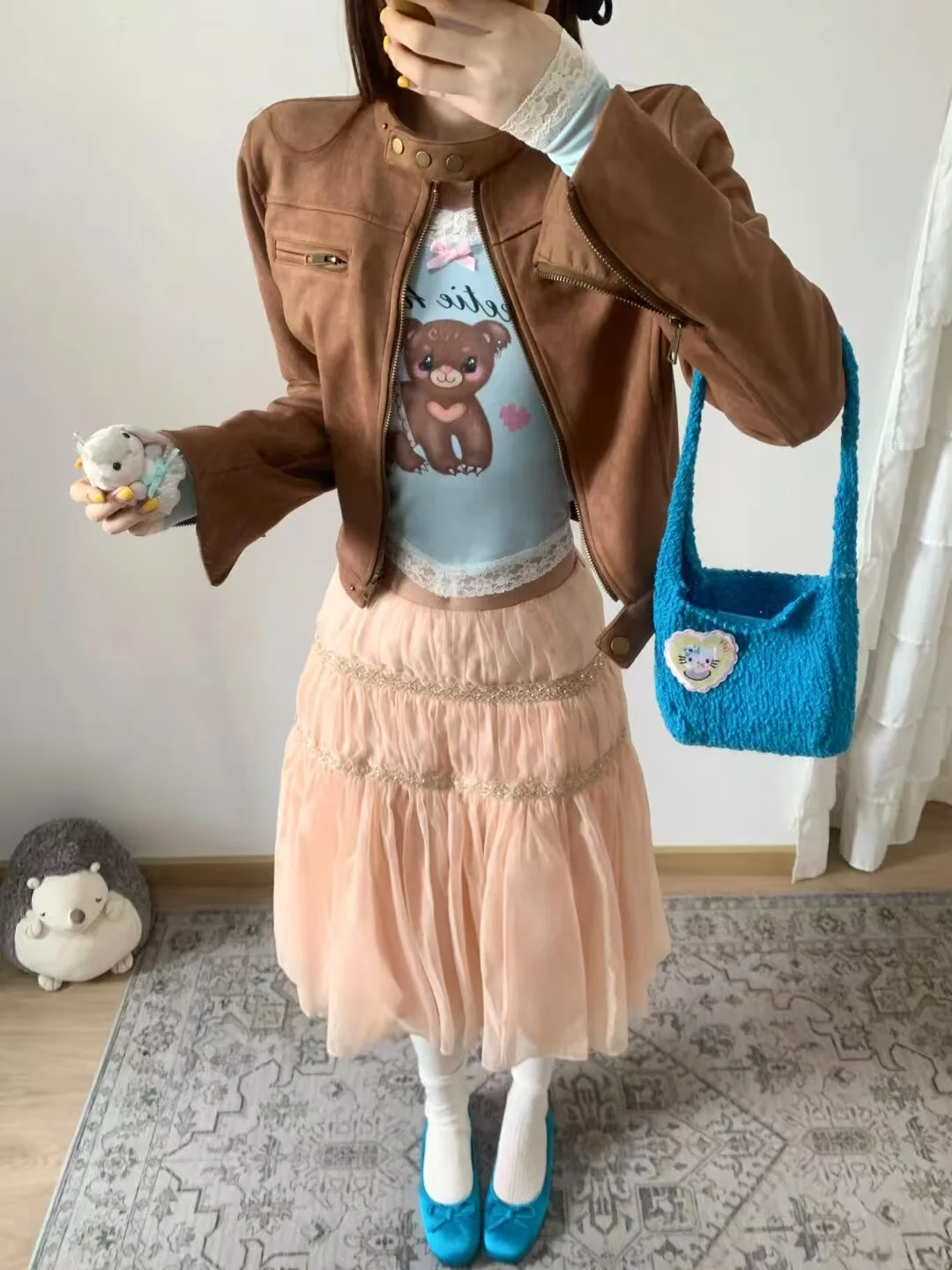 

Юбка-пузырь из сетки с тяжелой вышивкой пайетками, оригинальный дизайн, для женщин, прямой крой, повседневная одежда, осенний сезон