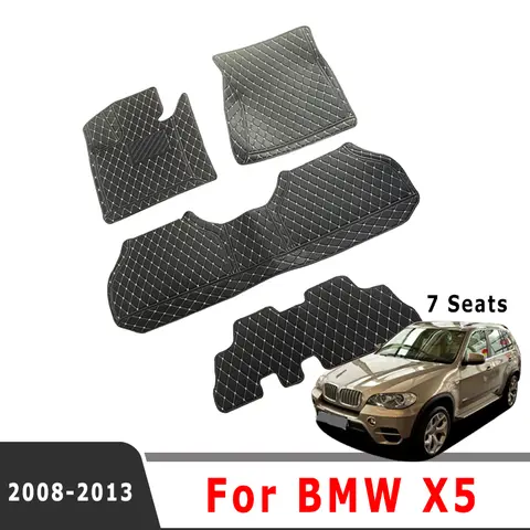 Car Floor Mats For BMW X5 2008 2009 2010 2011 2012 2013 (7 Seater) Carpets Custom Auto Foot Automobile Interior Accessories