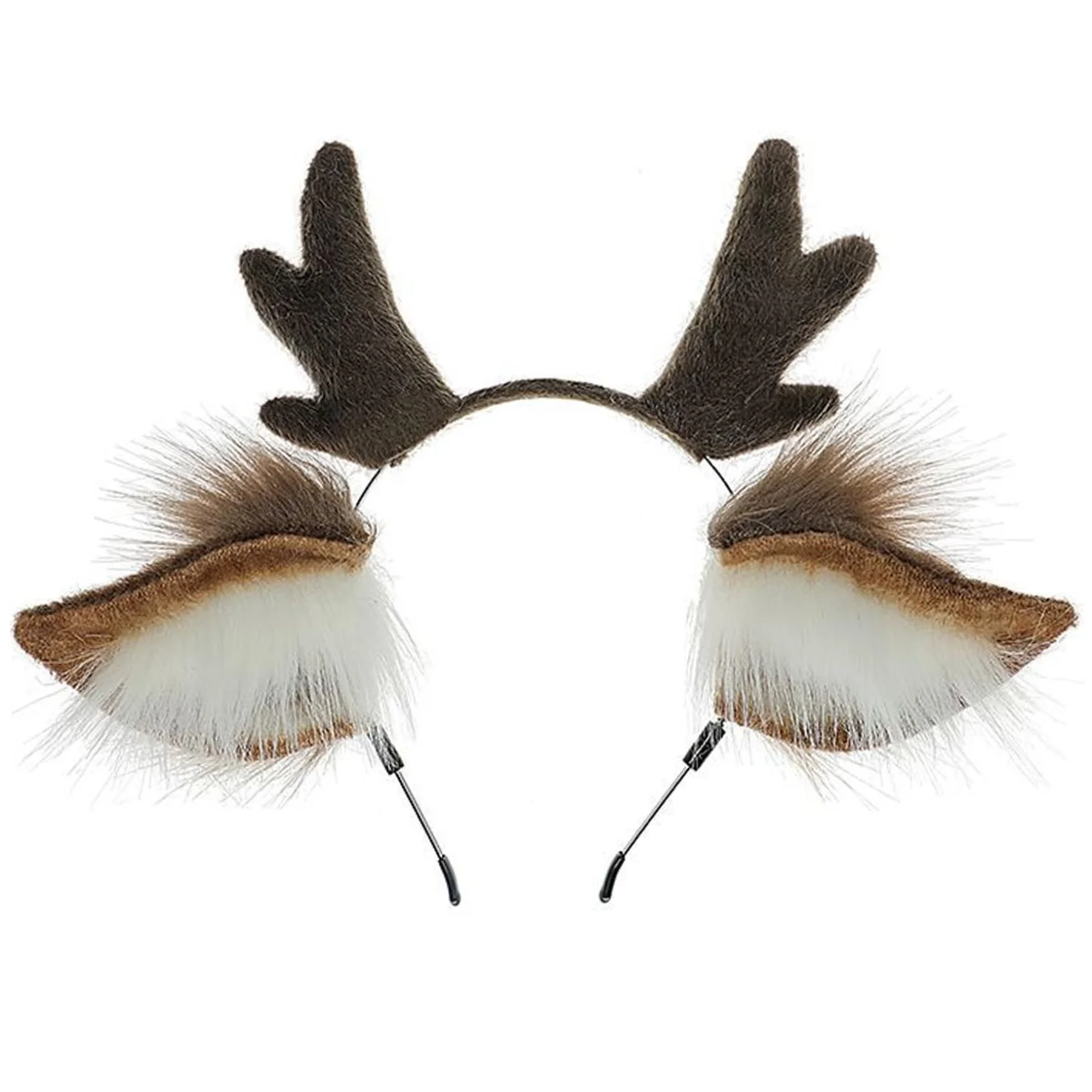 

Plush reindeer headband, Christmas antler hair accessories, ladies cosplay deer headdress