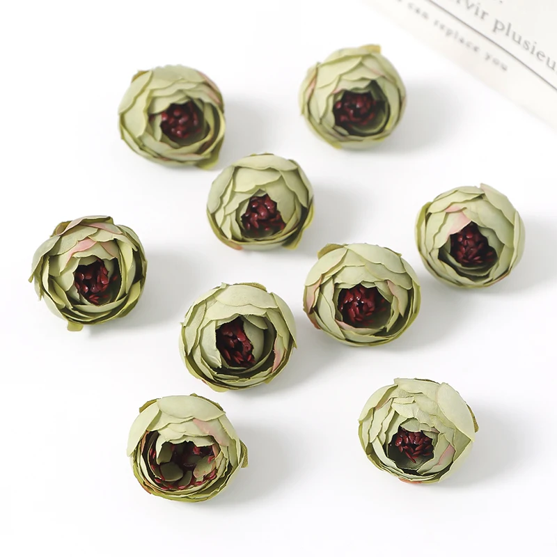 5/10/20 Stück Rosen Künstliche Blumen 3 cm Gefälschte Blumenköpfe für Heimdekoration Hochzeitsdekoration DIY Kranz Scrapbook Handwerk Geschenkbox – Detail 10