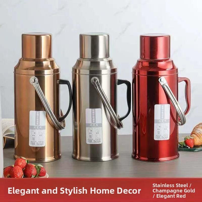 Stainless Steel Water Bottle Insulated Large Capacity Glass Inner Tank for Home And Dormitory Use Warm And Boiling Water Bottle