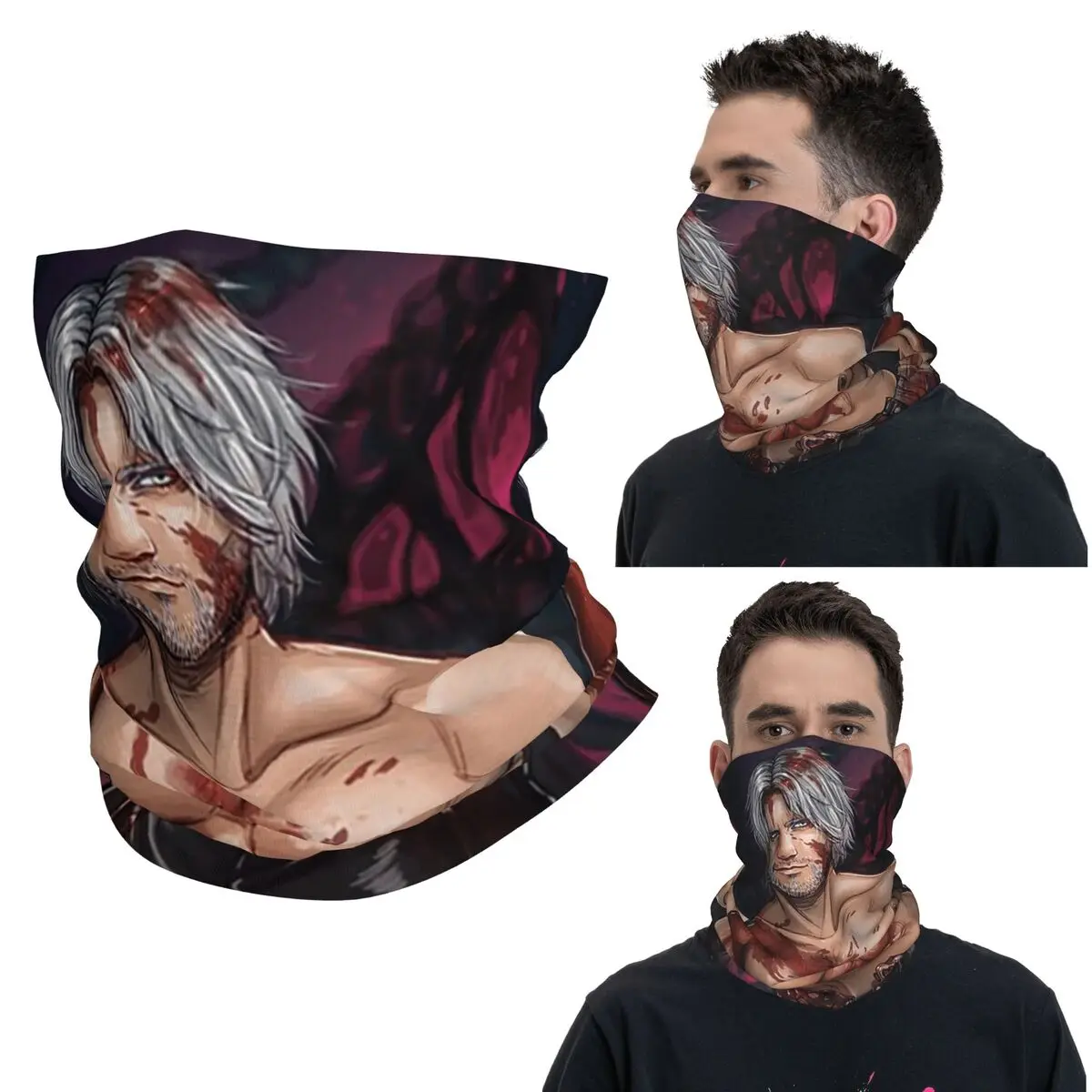 

Данте Дьявол Мэй Плач 5. Классика. Бандана на шею, шарф с принтом, многофункциональный головной убор для езды на велосипеде, унисекс, для взрослых, дышащий