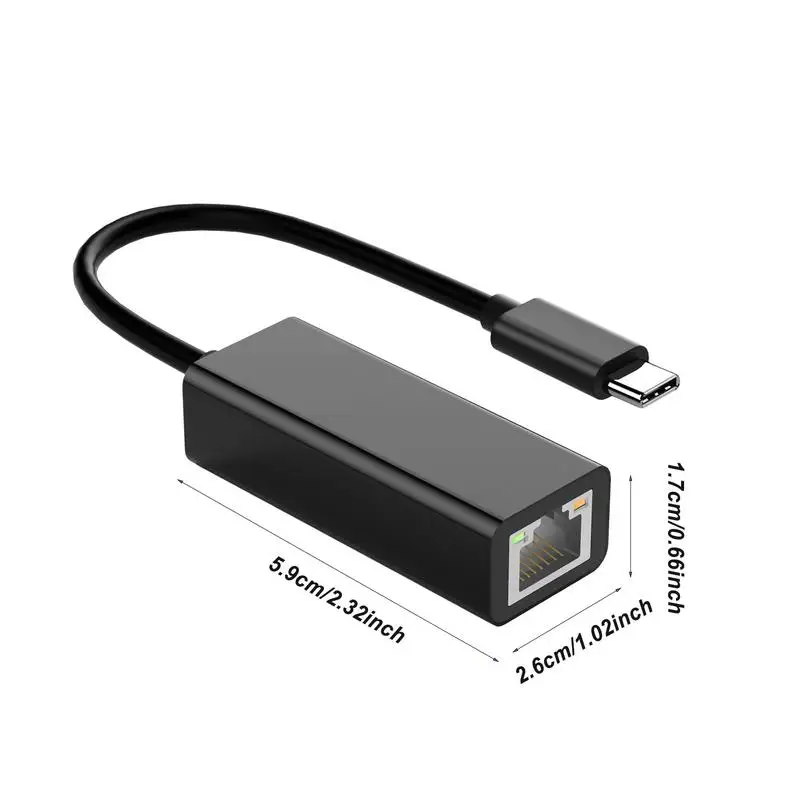 USB Type C to Ethernet USB Type C Network Adapter Ethernet Adapter USB Type C USB Computer Network Adapters for Business Travel