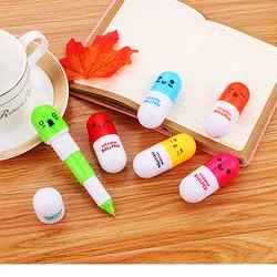 6 Pieces Of Creative Pill Pens, Student Stationery, Ballpoint Pens, Pill Capsules, Retractable Pens,Fun Prizes, Pitana Fillings
