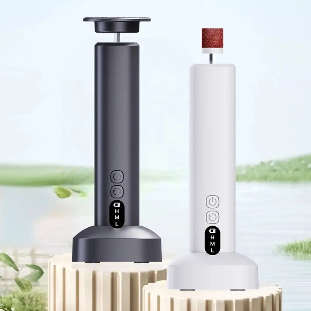 Elektrischer Fußschleifer mit 6 Geschwindigkeiten, Einstellbar, abgestorbene Haut, Pediküre-Werkzeug, Ersatz-Schleifpapier, geräuscharme Fußpflegefeile