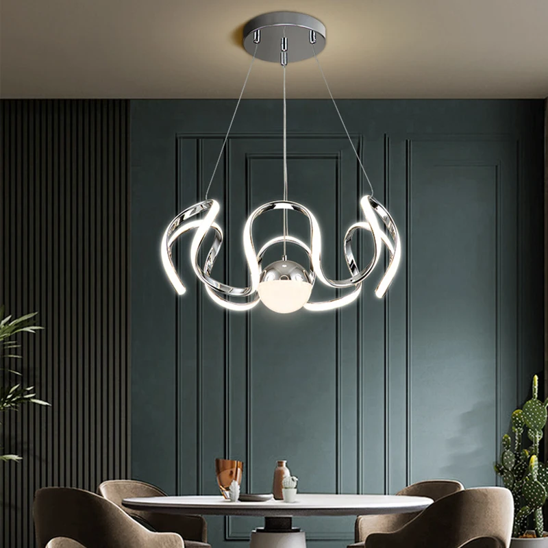 Nordic Luxury Dining Room Chandelier Simple Creative LED Ceiling ChandelierS with Remote Control Modern Hanging Lamp