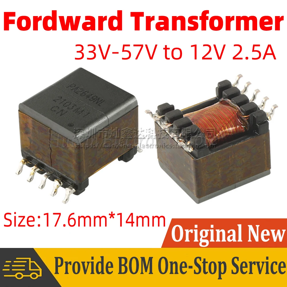2pcs PA2649NLT PA2649NL SMD PoE Switching Power Supply Flyback Forward Transformer 33V-57V to 12V 2.5A