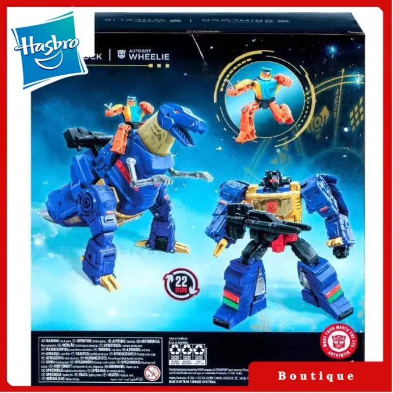 재고 있음 Hasbro Transformers 장난감 Age Of The Primes 리더 클래스 Grimlck Wheelie Autobots 취미 선물 Collectible
