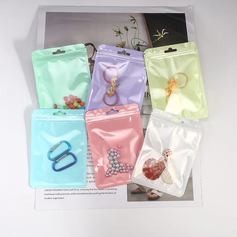 

100PCS Clear Ziplock Bags - Resealable Foil Pouches for Coffee, Tea, Snacks, Powder, Candy Cocoa Matcha & Gift Packaging