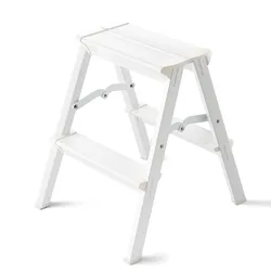 Dobrável Alumínio Step Stool, Pequena escada dobrável, Carga máxima 150 kg Estável, 2 Passos, Escada