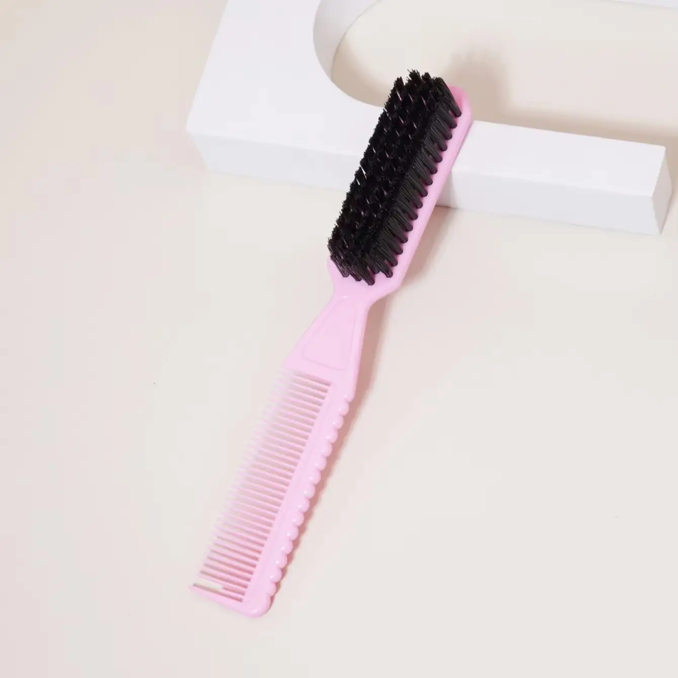 1pc professional hair comb brush, portable travel dual head comb brush, hair salon tools, special for real hair wigs