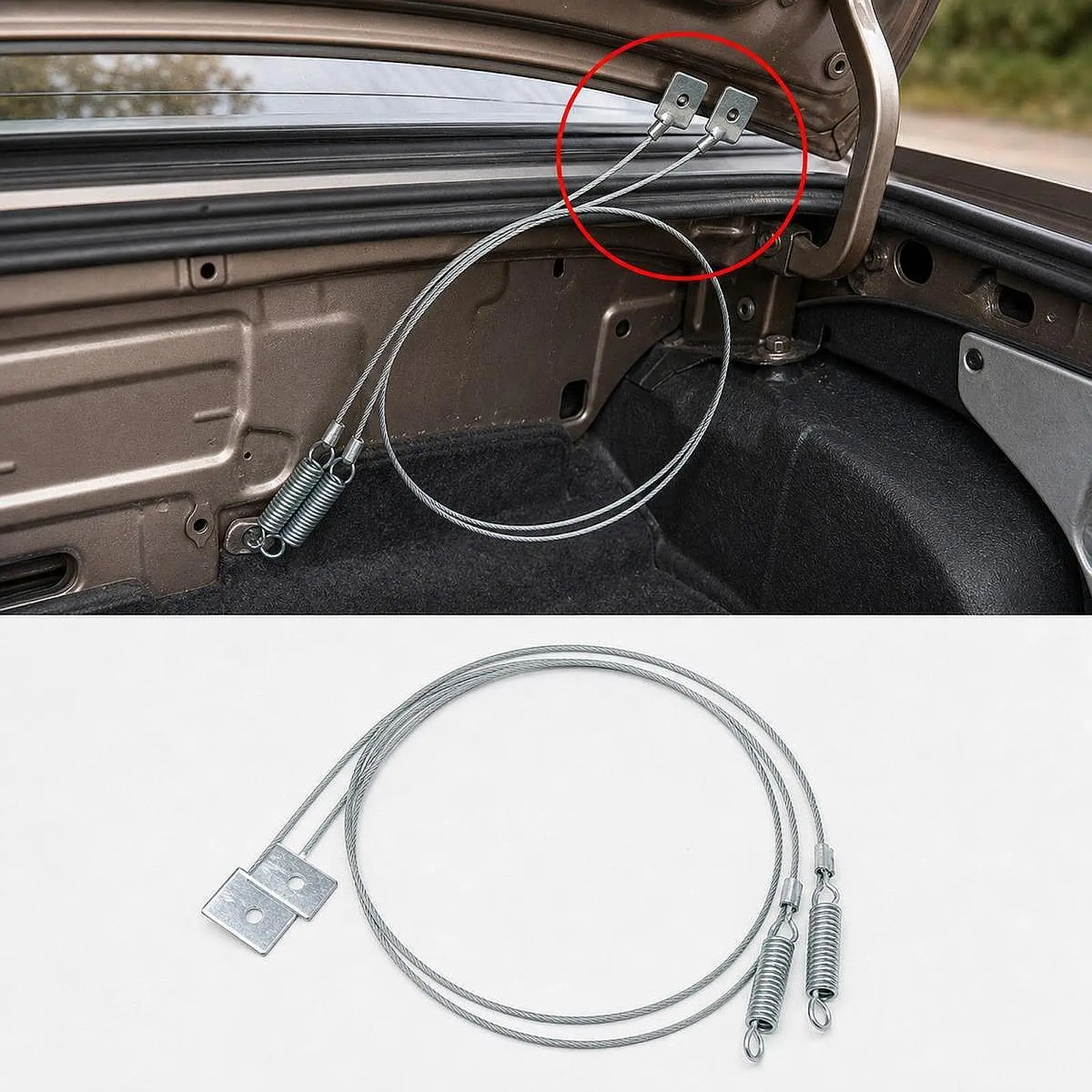 2Pcs Hold Down Cable Convertible Top Side Tension Cables for Mustang