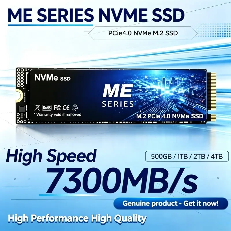 New ME SERIES NVMe SSD M.2 PCIe 4.0 DRIVE High‑Speed 7300MB/s 500GB 1TB 2TB 4TB Storage for Laptop Desktop PC