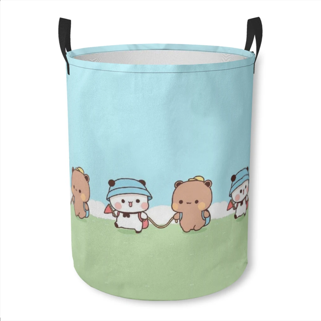 

Laundry Basket Panda Bear Hug Bubu Dudu Fabric Laundry Moving Folding Dirty Laundry Basket