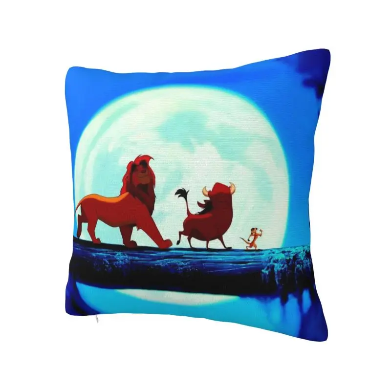 Custom The Lion King Simba Throw Pillow Case Home Decor Cartoon Cushions Cover For Sofa Car Seat Square Polyester Pillowcase