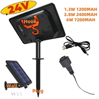 24V Solar Battery Box Kit Pack Powered Lithium Panel Light With 1.2M 2Pin Connector Wire 1.3W 2.8W 6W For LED String Strip Lamps