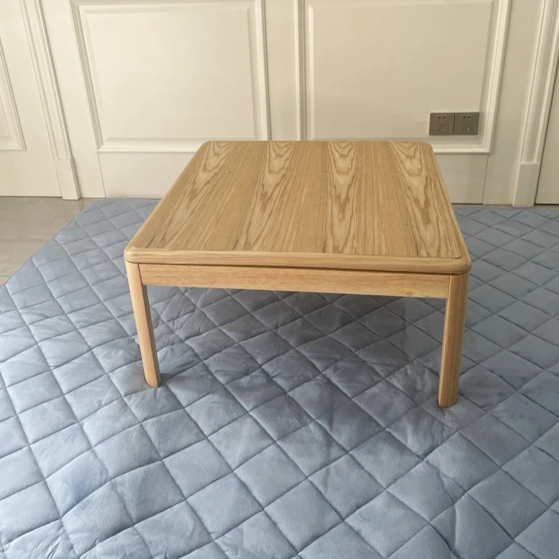 Nowoczesne meble drewno Kotatsu stół kwadratowy 75cm salon styl japoński ogrzewacz do stóp Tatami podgrzewany drewniany stolik kawowy