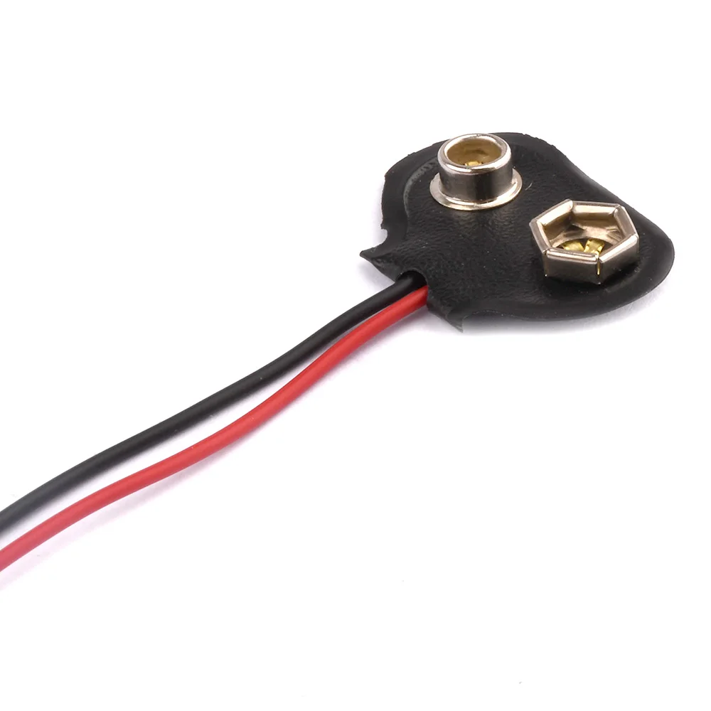 3pcs 9V Clip per batteria supporto per piombo fibbia per batteria scatta filo connettore a Clip a coccodrillo 18cm 9V Clip per batteria doppia Clip a coccodrillo