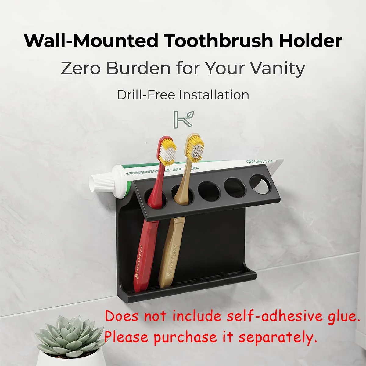 Bathroom multi-functional storage rack, toothbrush holder, home drip-catching storage organizer, without self-adhesive glue