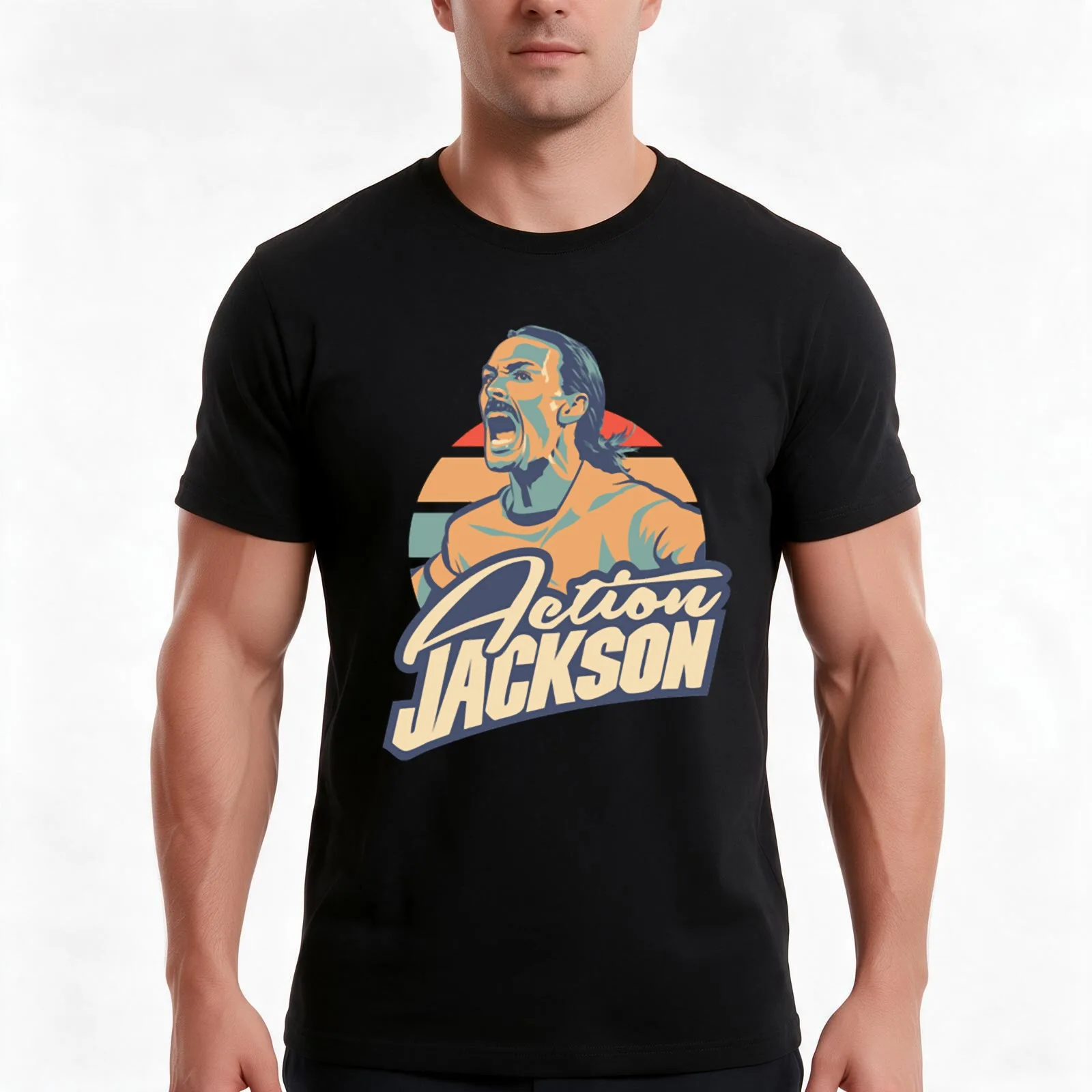 Jackson Irvine T-Shirt, Summer Casual Cotton Tee, Oversized Streetwear Tops, Vintage Graphic Print, Loose Fit Short Sleeve
