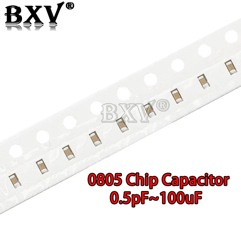 

100PCS 0805 SMD Chip Multilayer Ceramic Capacitor 0.5pf - 47uf 10pf 22pf 100pf 1nf 10nf 100nf 0.1uf 1uf 2.2uf 4.7uf 10uf 22uf
