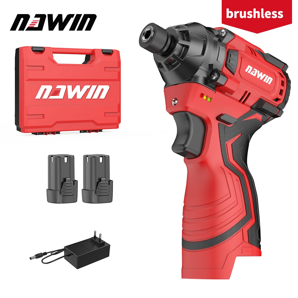 Brushless Cordless lithium-ion impact screwdriver 16.8V home electric drill electric rechargeable screwdriver