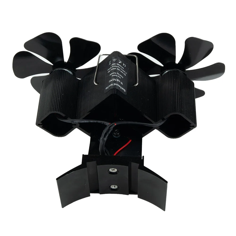 تحسين المنزل مروحة الموقد 1 مجموعة وحدة الحرارية الحائط الألومنيوم الأسود شفرة الموقد مروحة استبدال العلامة التجارية الجديدة