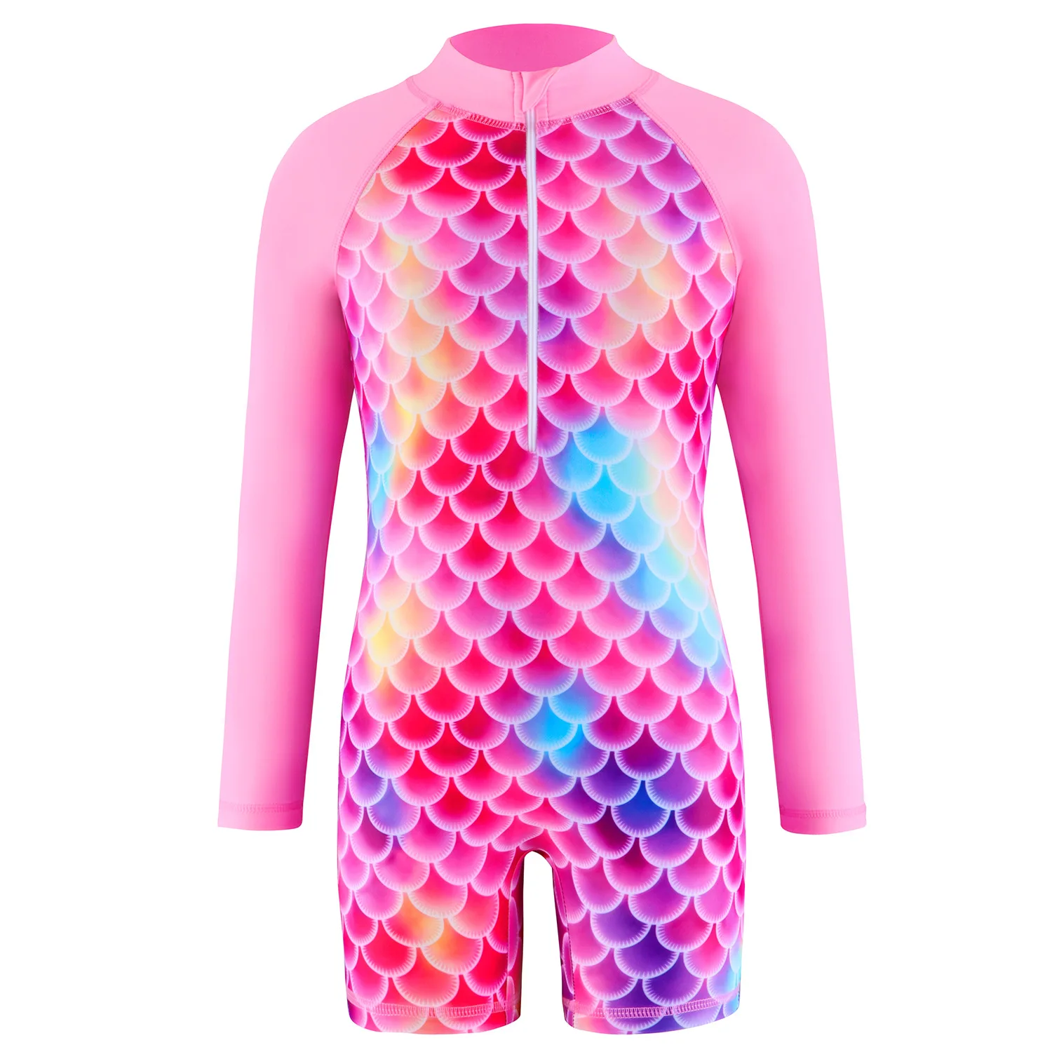 Children's Swimsuit One-piece Sun Protection Mermaid Swimsuit Women's Long Sleeved Swimming and Surfing Suit