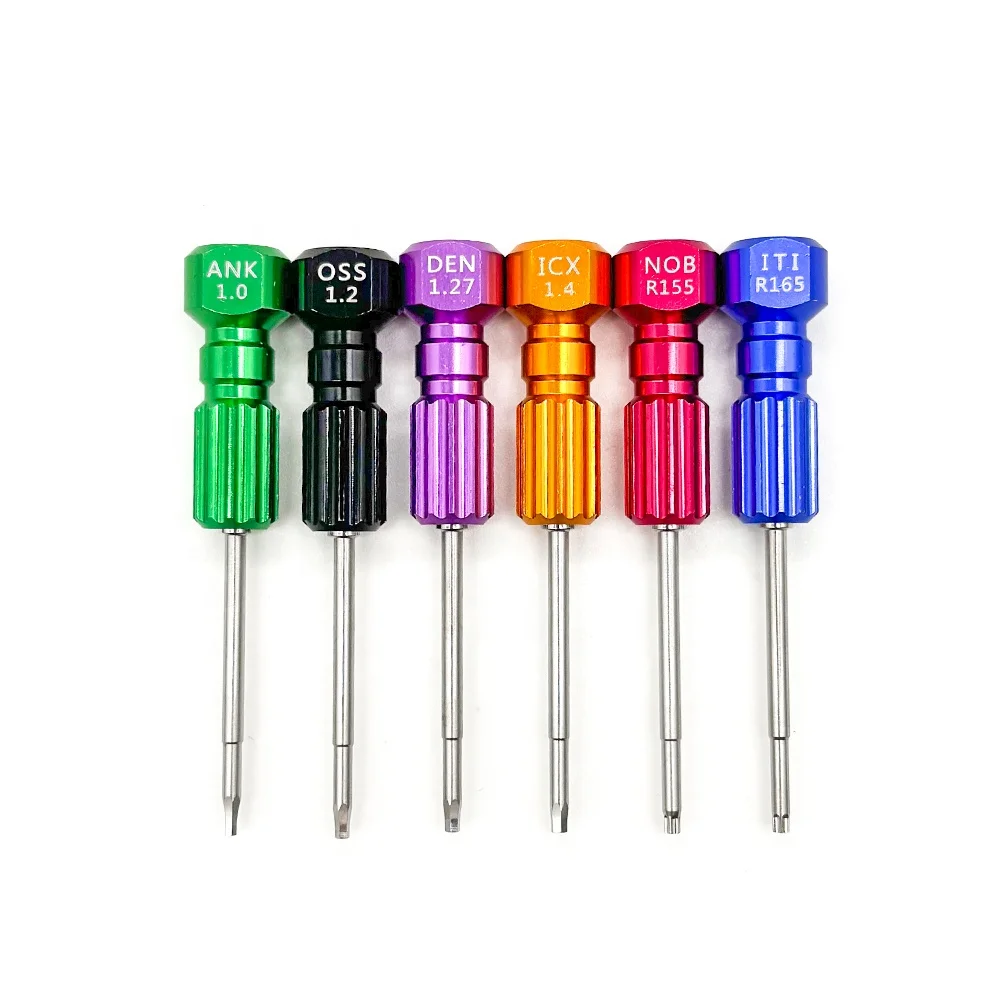 6 Pcs Dental Lab Implant Screwdriver Kit Abutment Screw Driver Tools Dentist Instrument Supply