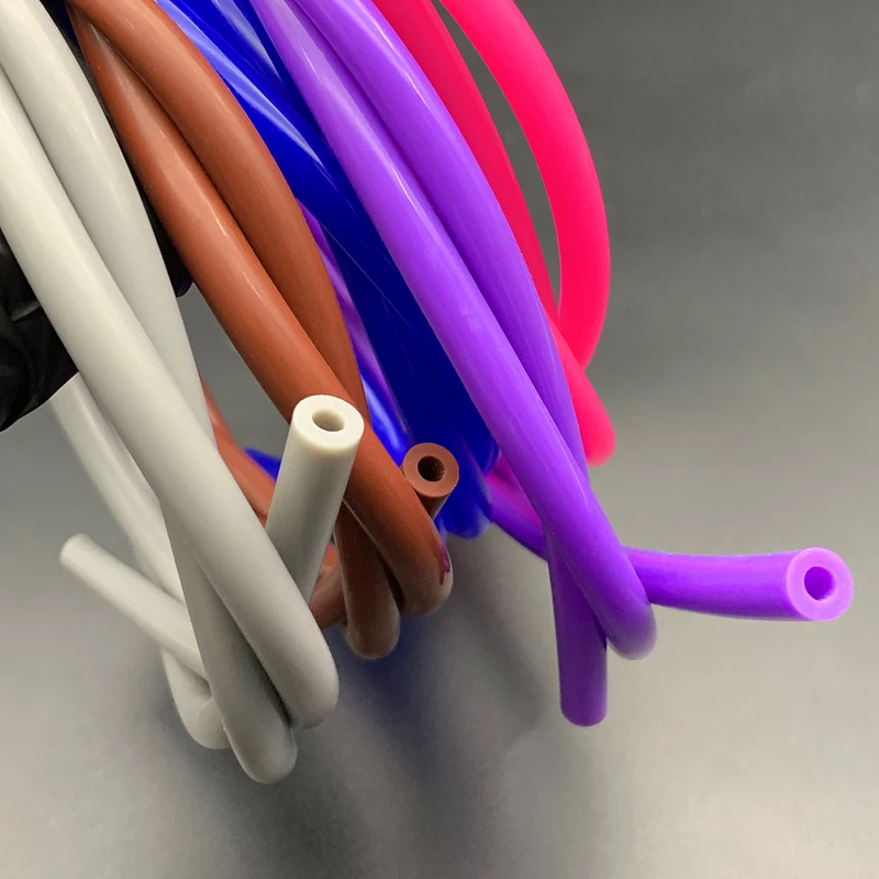 ID 2/3/4/5/6/8/10/12mm High Elasticity Food Grade Colored Silicone Tube, Non-Toxic and Odorless Can Be Used as a Straw Accessory