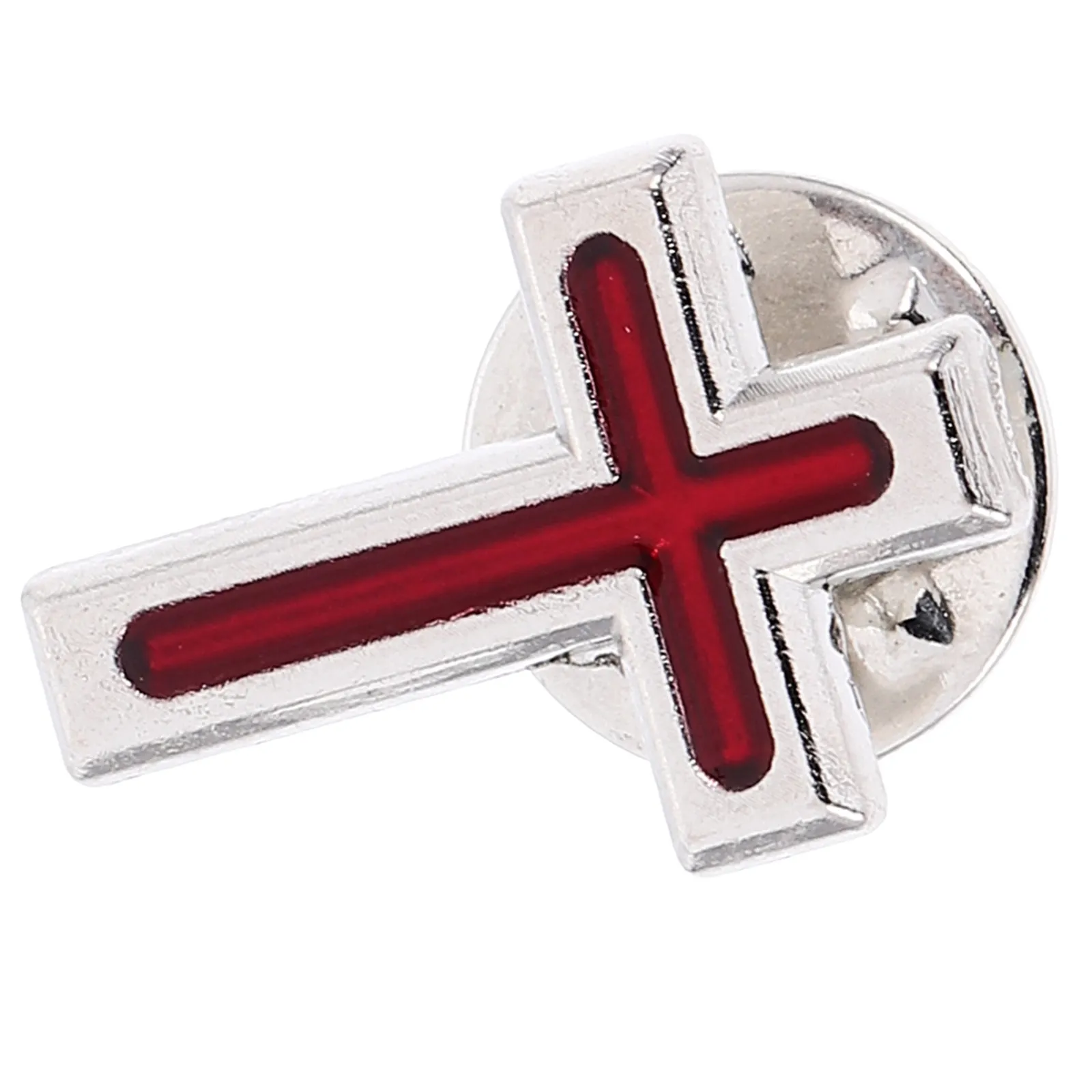 First Communion Lapel Pin Catholic Cross Brooch Zinc Alloy Faith Jewelry for Baptism Favor Church Ceremony Dress Scarf Shawl