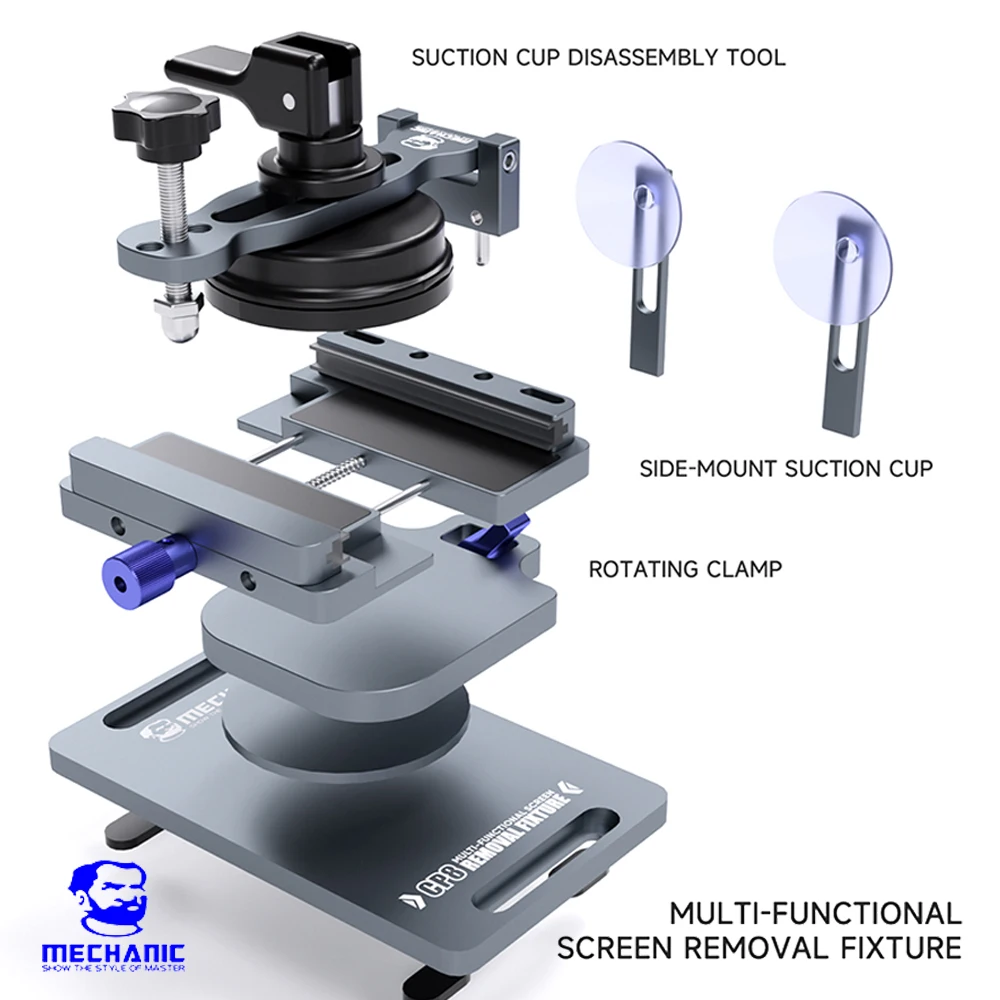 อุปกรณ์แยกหน้าจอแบบหมุนได้ MECHANIC CP8 อเนกประสงค์ สำหรับซ่อมโทรศัพท์มือถือ พร้อมที่แขวนด้านข้าง