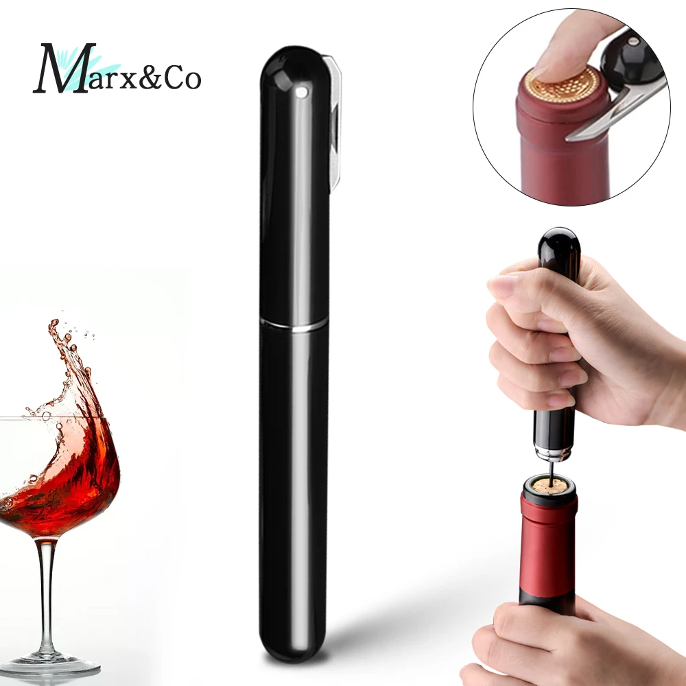 

Stainless Wine Corkscrew Steel Portable Air Pump Wine Bottle Opener Steel Pin Cork Remover Home Party Wine Tools