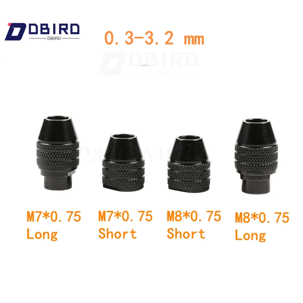 

Multi Chuck Keyless Tool Set for Dremel Rotary Tools 0.3-3.2mm Drill Bit Chucks Adapter Converter Universal Mini Chuck by DBIRD