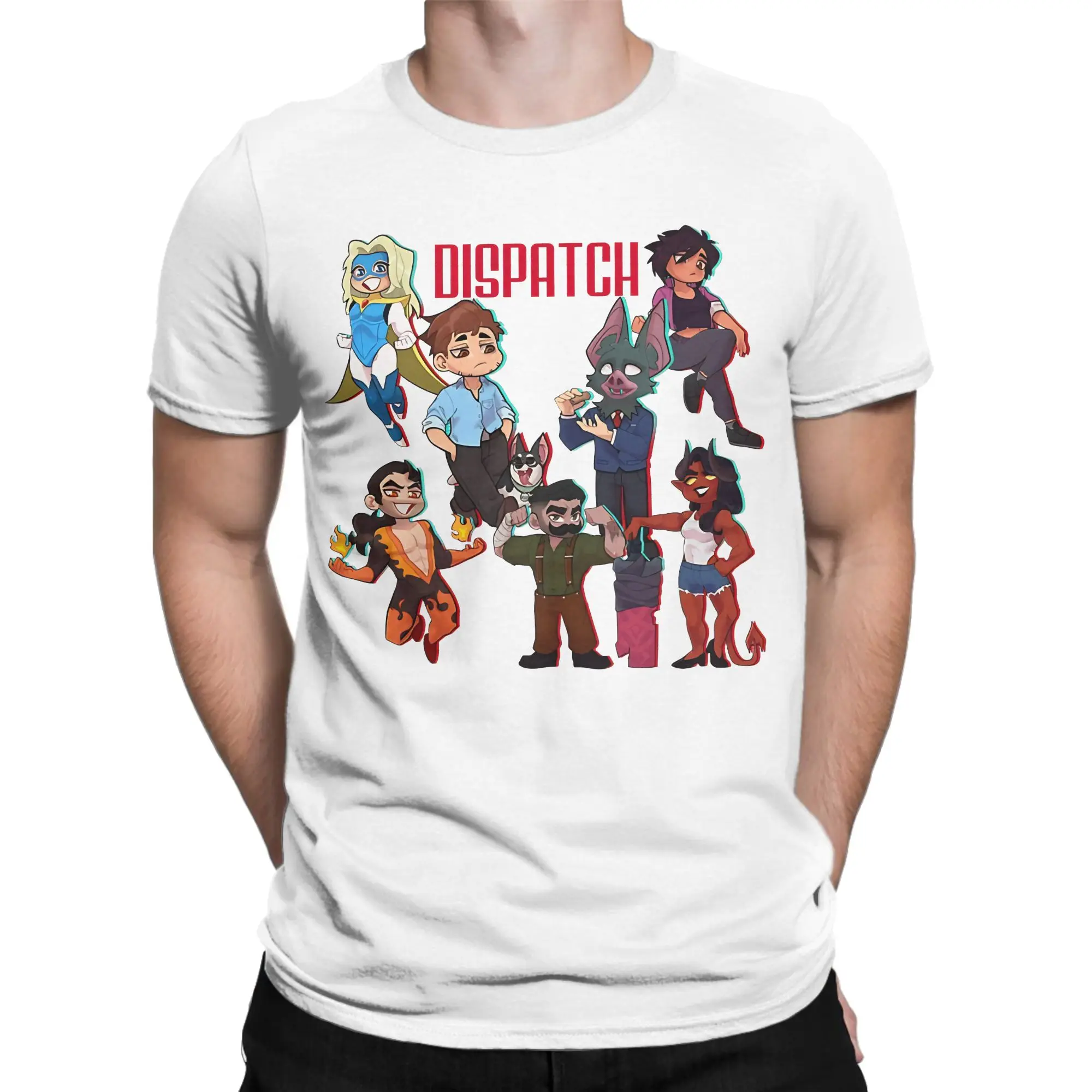 إرسال لعبة أنيمي تي شيرت الرجال 100% القطن روح الدعابة تي شيرت الجولة الرقبة تي شيرت ملابس قصيرة الأكمام حجم كبير #2