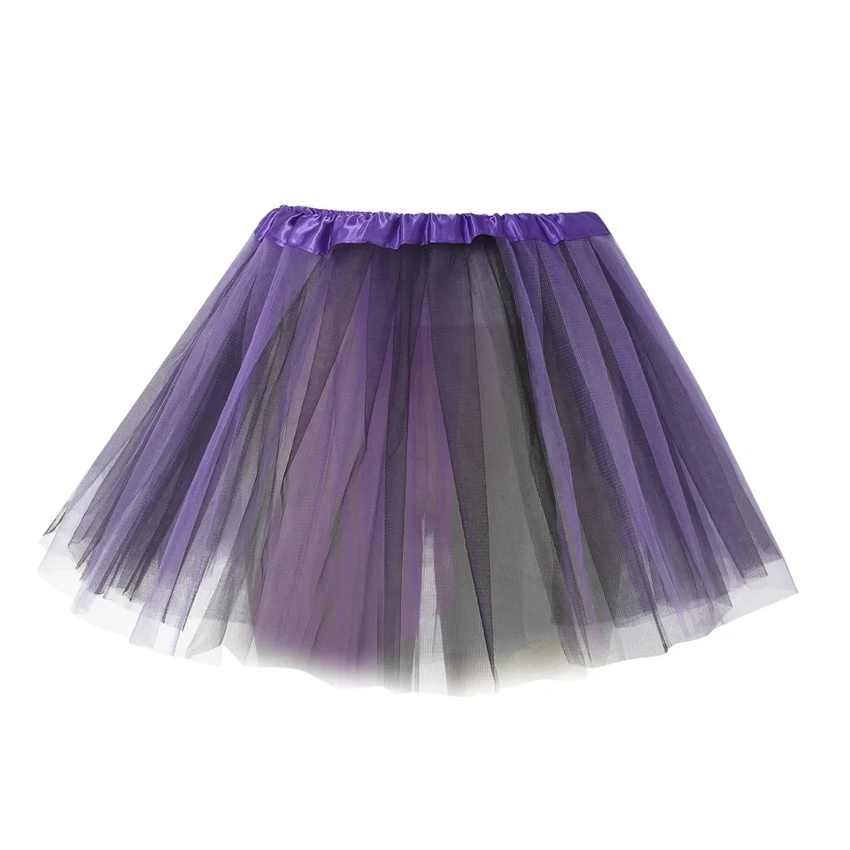 Adult Tutu Skirt Vintage Bubble Tutu Skirt Prom Party Skirt Elastic 3 Layer Skirt With Color For Women Carnival Party Skirts