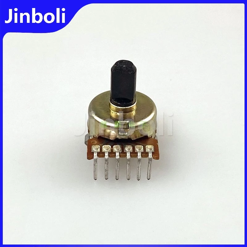 1PCS R162 Type Single Row 6Pins Double A50K Computer Speaker Amplifier Audio Volume Potentiometer 11mm Handle