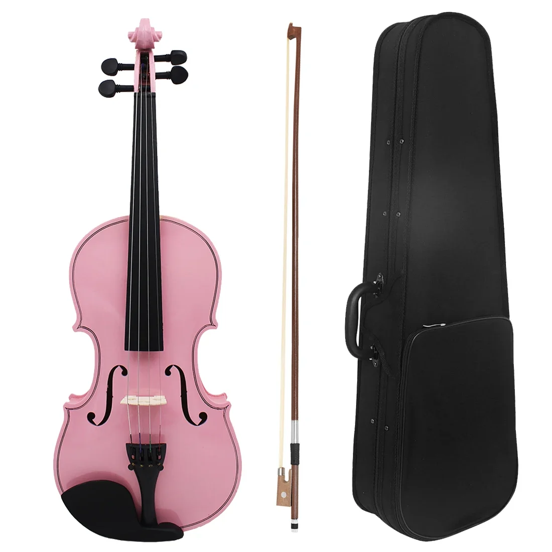 

IRIN V-10 4/4 Violin Pink Solid Wood Violin Set with Cloth Case Bow Professional Stringed Instrument Violin for Practice