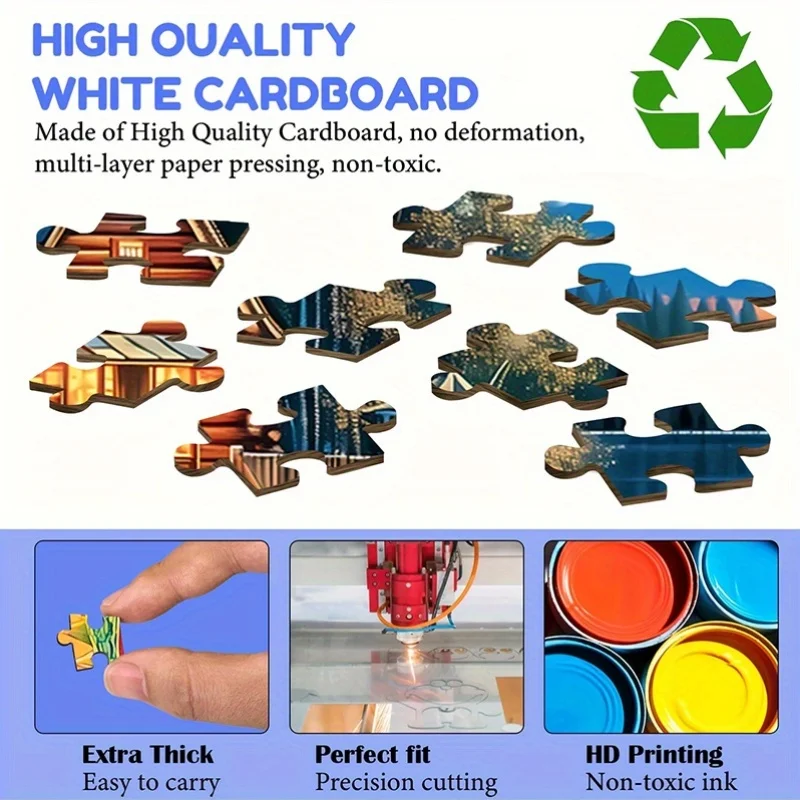 500피스 대형 일본 게이샤 소녀 직소 퍼즐 - 52x35인치 두꺼운 무봉제 보드, 생생한 전통 예술 프린트, Exq