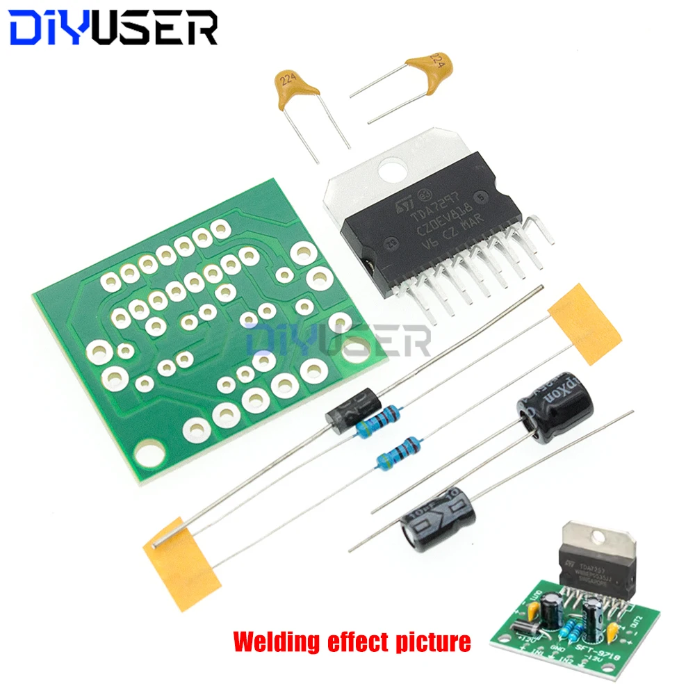 TDA7297 Amplifier Board 15W+15W Dual Channel Audio Module DC 12V for Car Home Speaker DIY Sound System Project