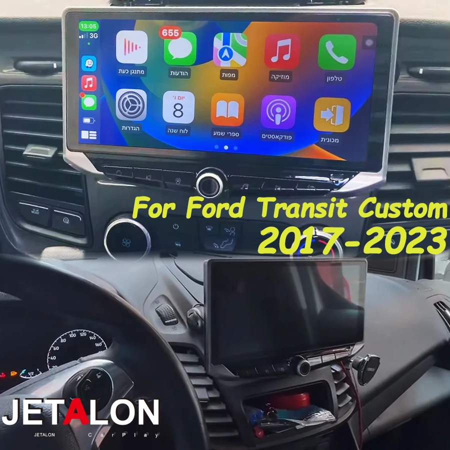 NAVIRIDER 10.88 inch Android Radio For Ford Transit Custom Pantalla 2017 2018 2019-2023  Carplay Multimedia Youtube Tiktok 4G
