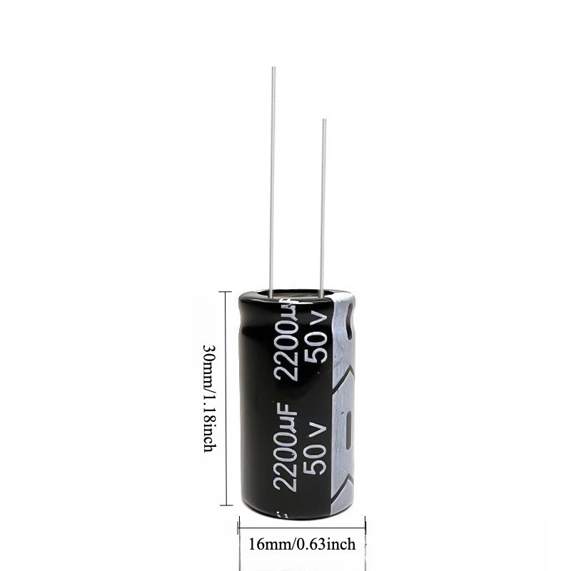 

25pcs 50V 2200uF Electrolytic Capacitor 105C High Temp Radial Long Life 16x25 16x30mm for Power Supply Amplifier