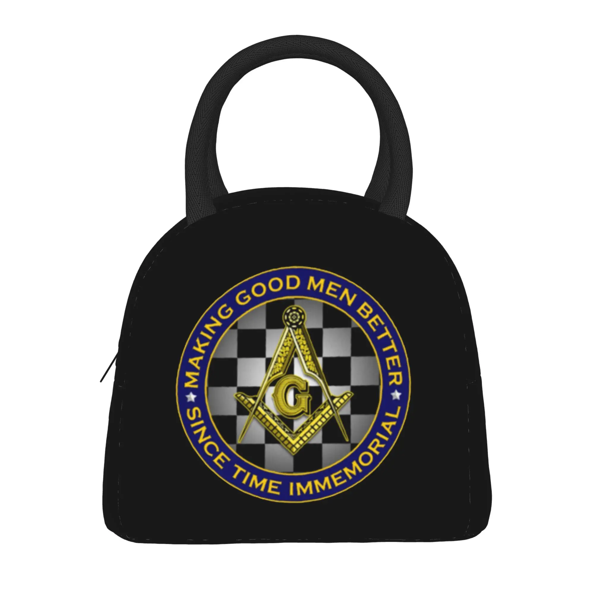 Freemason  Insulated Lunch Bag Thermal Bag Reusable,Meal Container Freemasonic Mason Portable Tote Lunch Box School  Travel