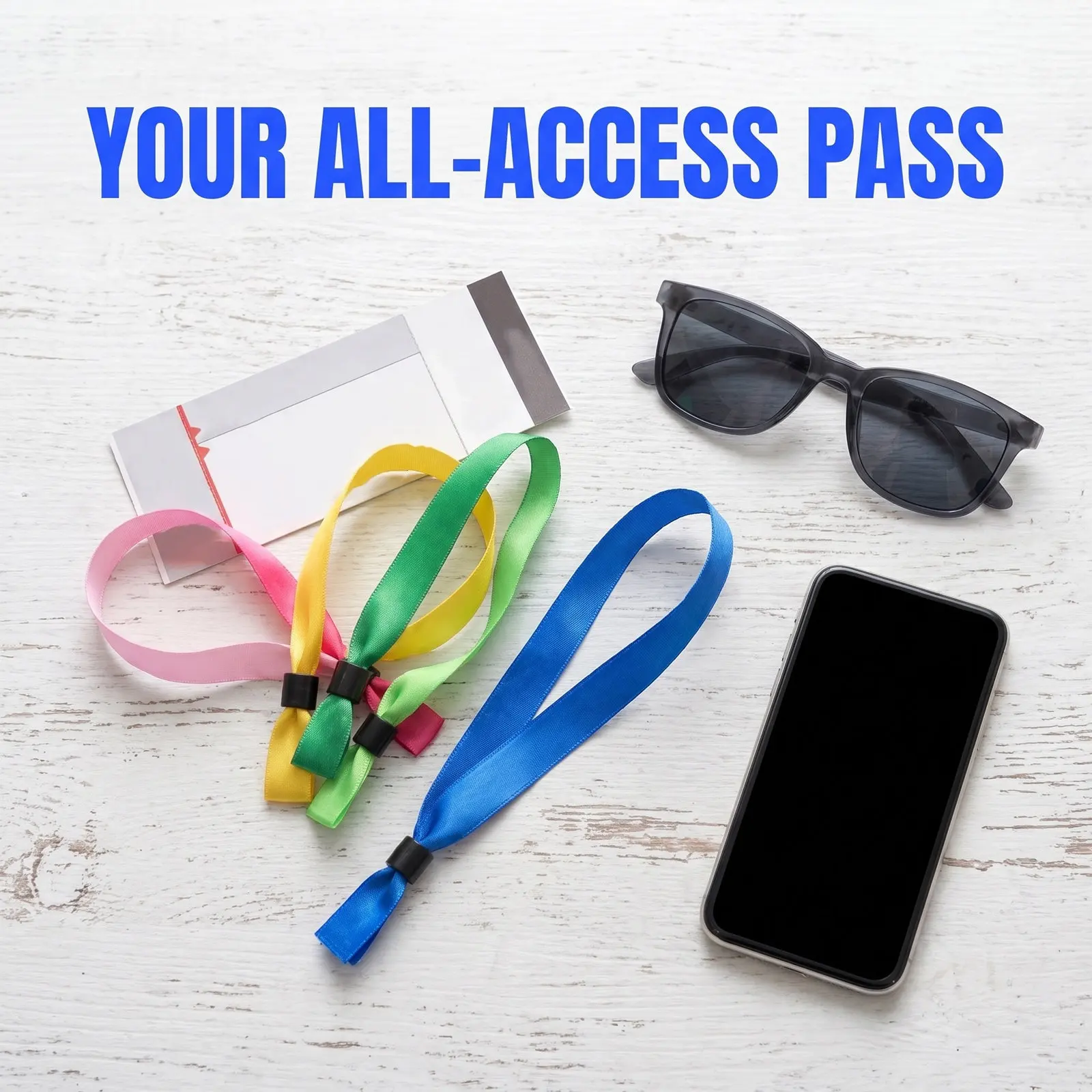 50Pcs Woven Polyester Event Wristbands Adjustable Fabric Identification Bands Club Concert Festival Drink Ticket Admission view 6