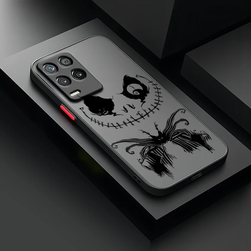 The Nightmare Before Christmas Art For OPPO Realme Q5 C55 C33 C30S C31 C25Y S C21Y C20A C15 C11 Frosted Translucent Phone Case