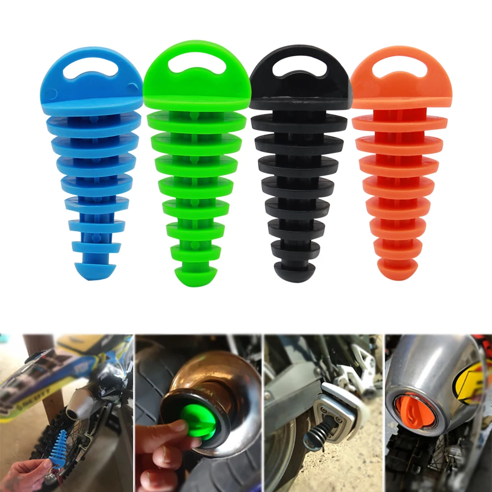 Motorcycle Silencer Round Moto Exhaust Muffler Protector Cover Exhaust Pipe Plug Set For KTM Yamaha Husqvarna Dirt Pit Bike